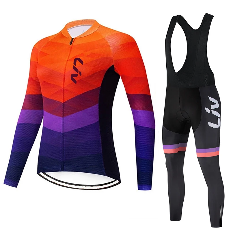 LIV women's cycling sports cedar suit Spring Autumn road cycling jersey cycling bib quick drying cycling jacket cycling pants - view 2
