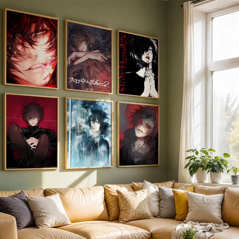 Video Games Anime S-Slow Damage Poster HD Self Adhesive Waterproof Wall Art Ideal for Home Office Dorm Bedroom Great Gift