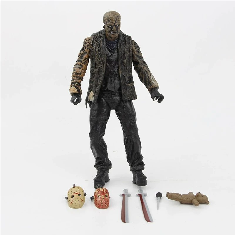 الجمعة 13th فريدي مقابل جيسون ألعاب شخصيات الحركة جيسون في نهاية المطاف التماثيل فيلم 7 بوصة دمية نموذج حلية أنيمي الطرفية هدية