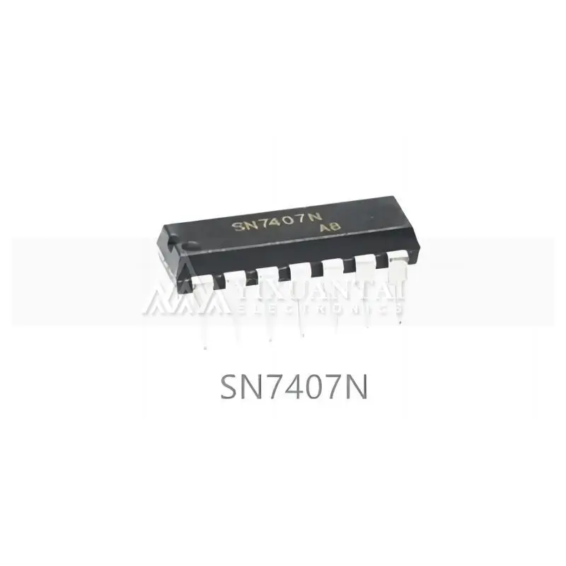 10pcs/Lot  SN7407N Buffer/Driver 6-CH Non-Inverting Open Collector Bipolar 14-Pin PDIP New