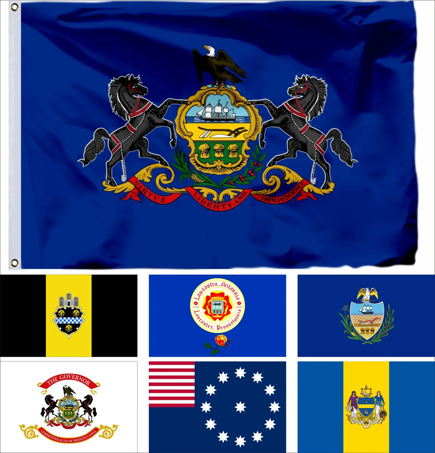 USA Philadelphia Pennsylvania Flag 90x150cm Pittsburgh 3x5ft US Guanica American United States Flags and Easton City Banners