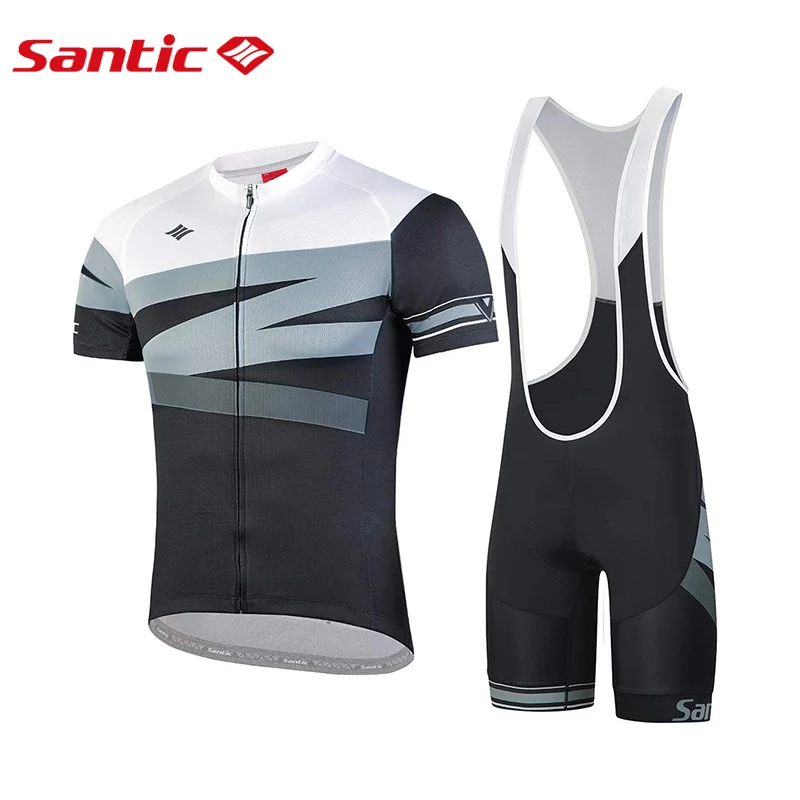 Santic Men Cycling Suits Cyling Jersey Bib Shorts MTB Bike Clothes Bicycle Jersey Sets for Men K20MT146