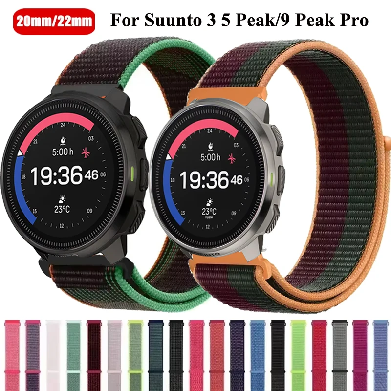20 مللي متر 22 مللي متر الرياضة النايلون حلقة ل Suunto 5 الذروة/9 الذروة برو DLC سوار حزام ل Suunto سباق S/العمودي/المحيط 3 3 اللياقة البدنية كوريا