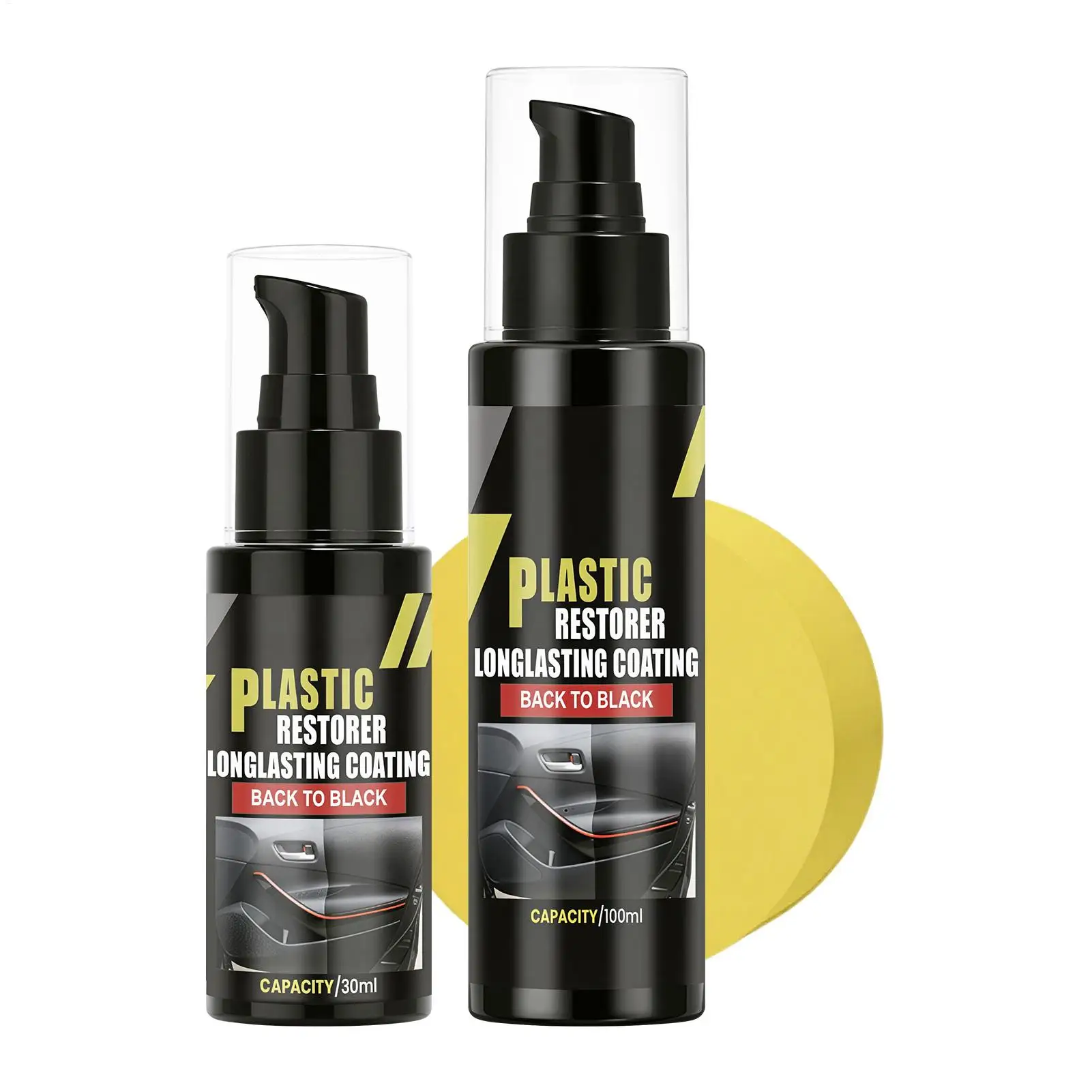 Black Trim Restorer UV Resistant Plastic & Rubber Renewer Restore Faded Bumpers Trim to Like-New Black for Cars Trucks SUVs