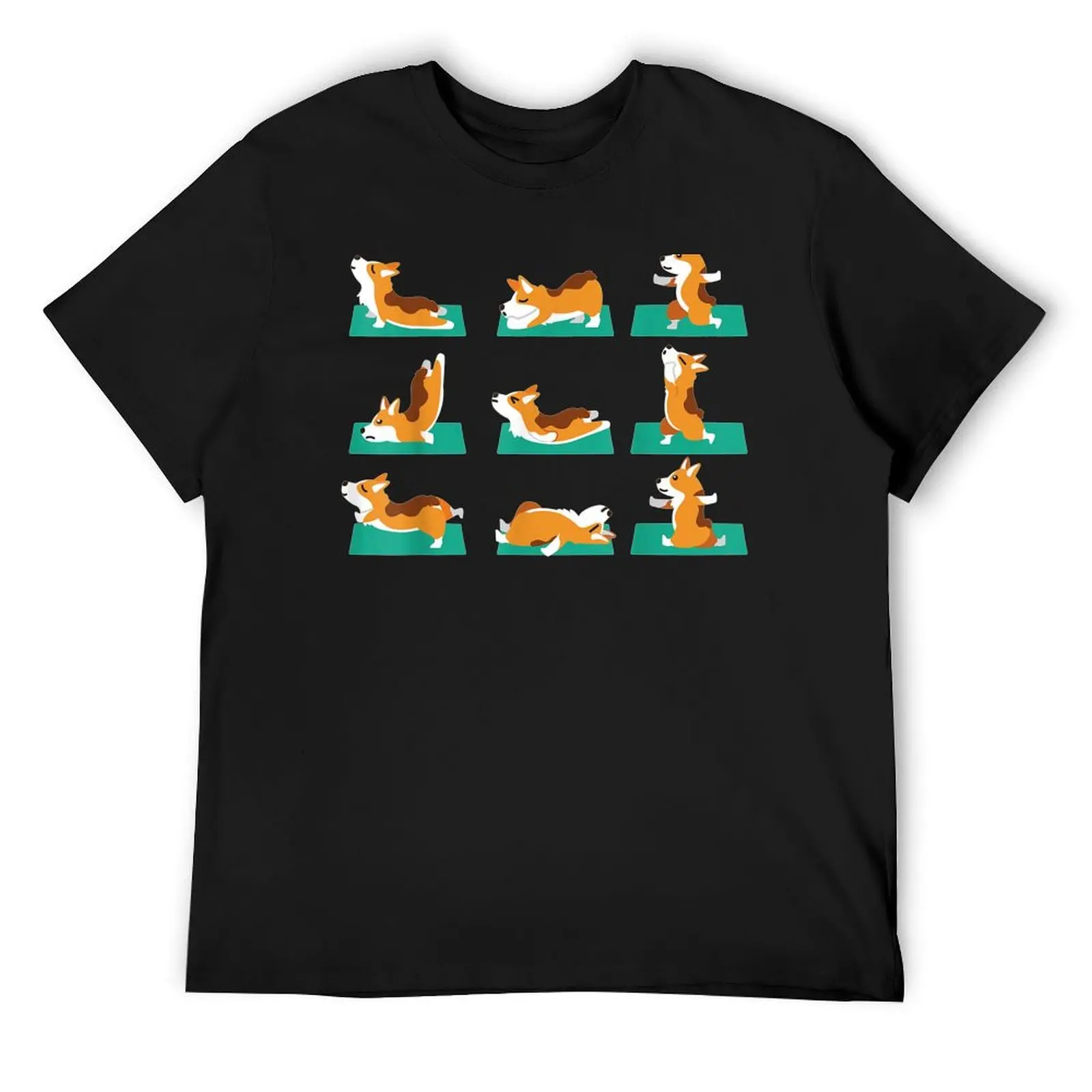 Corgi Yoga Poses Meditation Workout Exercise Dog Mom Gift T-Shirt baggy shirts Aesthetic clothing mens t shirts pack