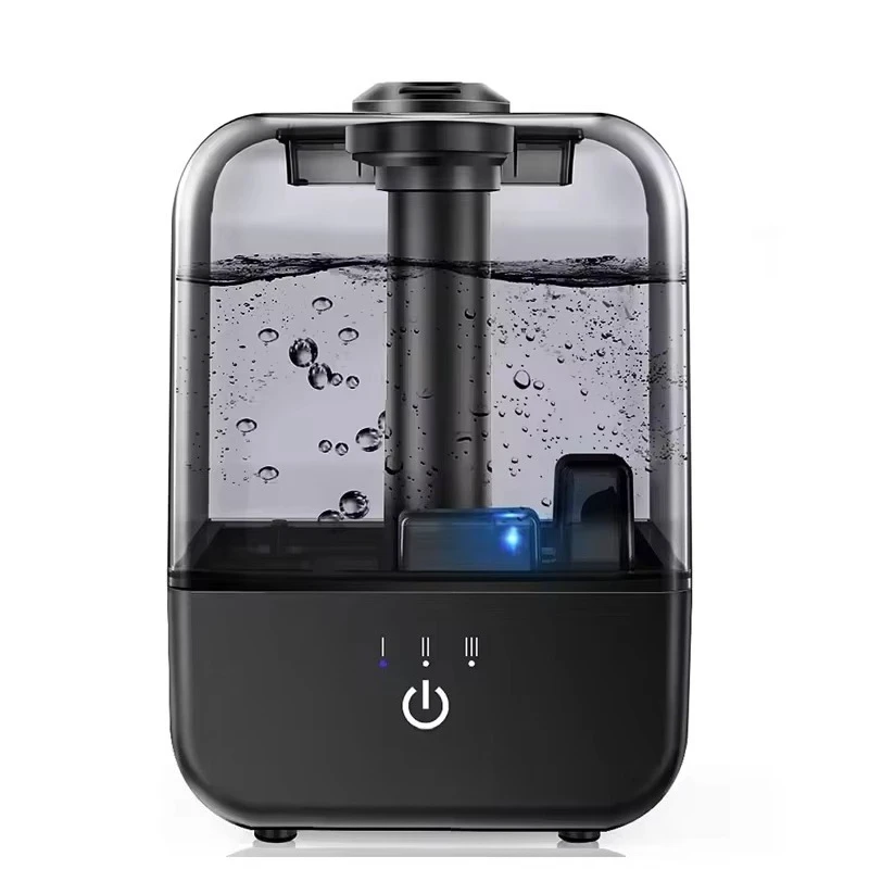 Transparent atomizing humidifier manufacturer visible ultrasonic humidifier OEM high moisture output atomizing humidifier outlet