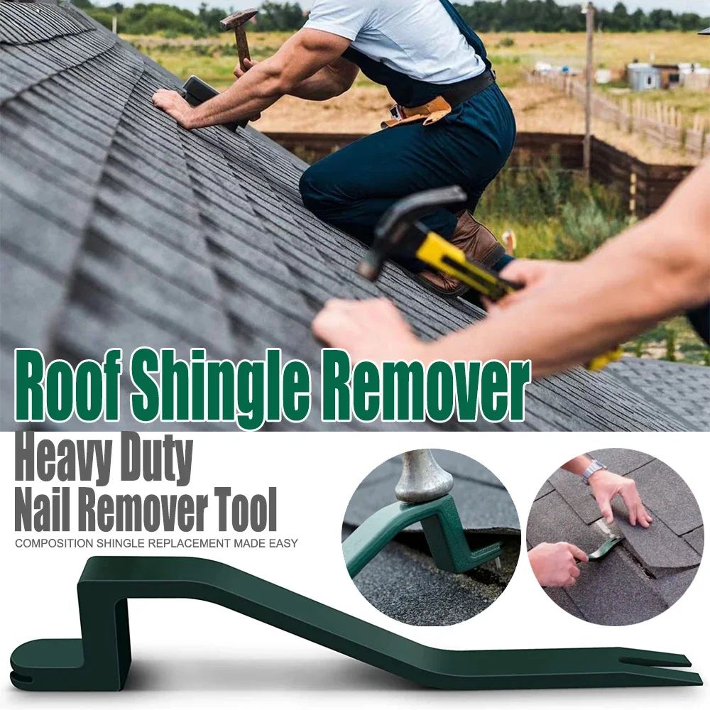 

Green Roof Shingle Remover Heavy Duty Nail Remover Tool DIY Snake Shape Portable Roofing Installation and Removal Tool