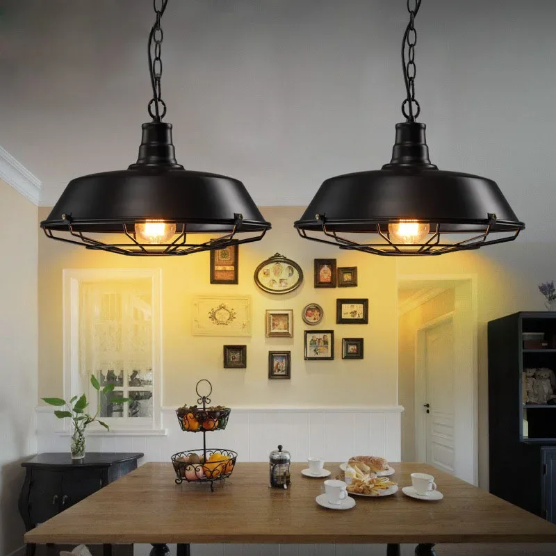 Vintage chandelier Vintage Loft chandelier Industrial warehouse Simple wrought iron industrial control chandelier