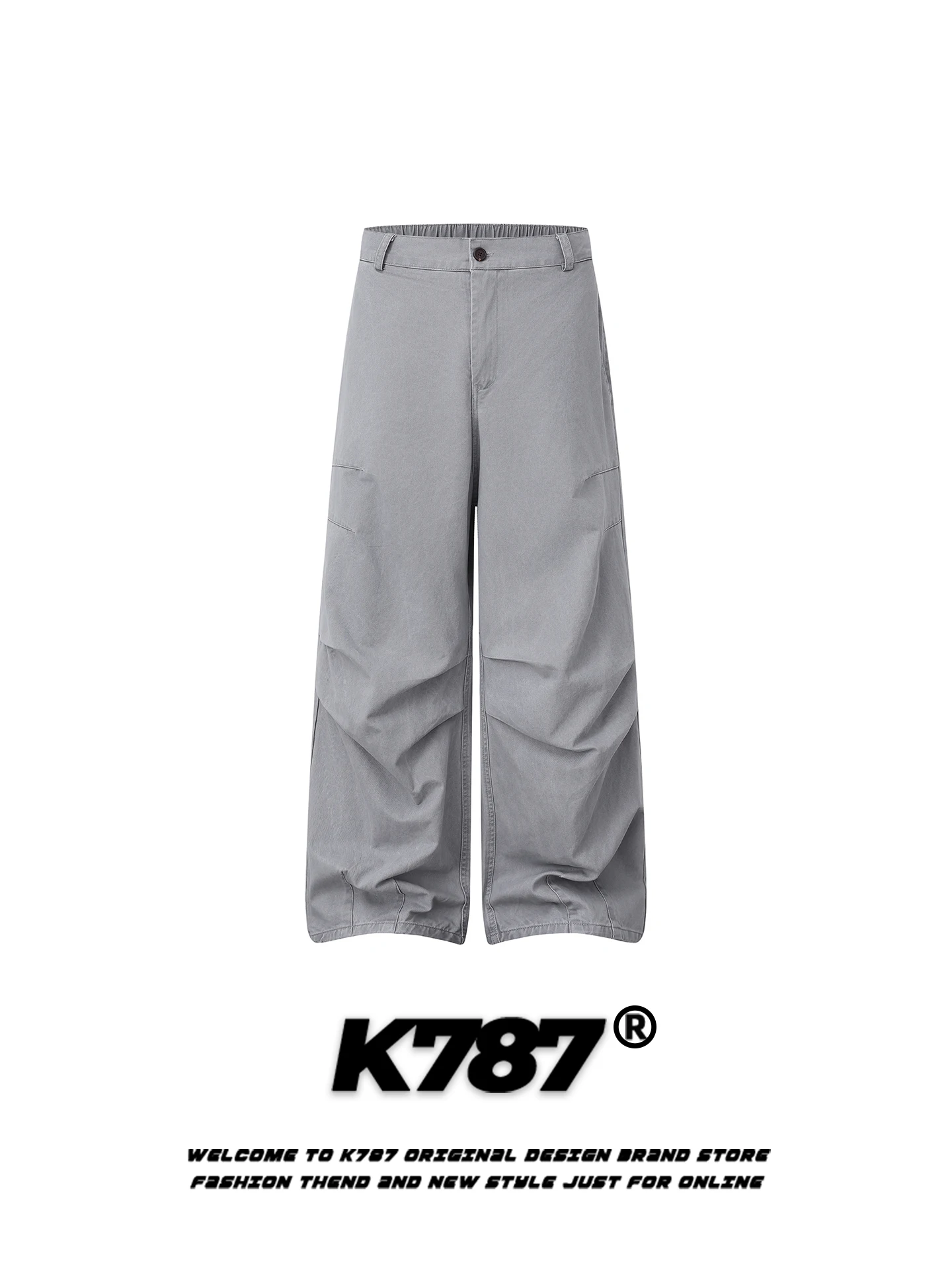 

K787 American Retro Cleanfit Casual Pants Loose Straight Leg Wide Leg Long Trousers Men Women Simple Faion Brand