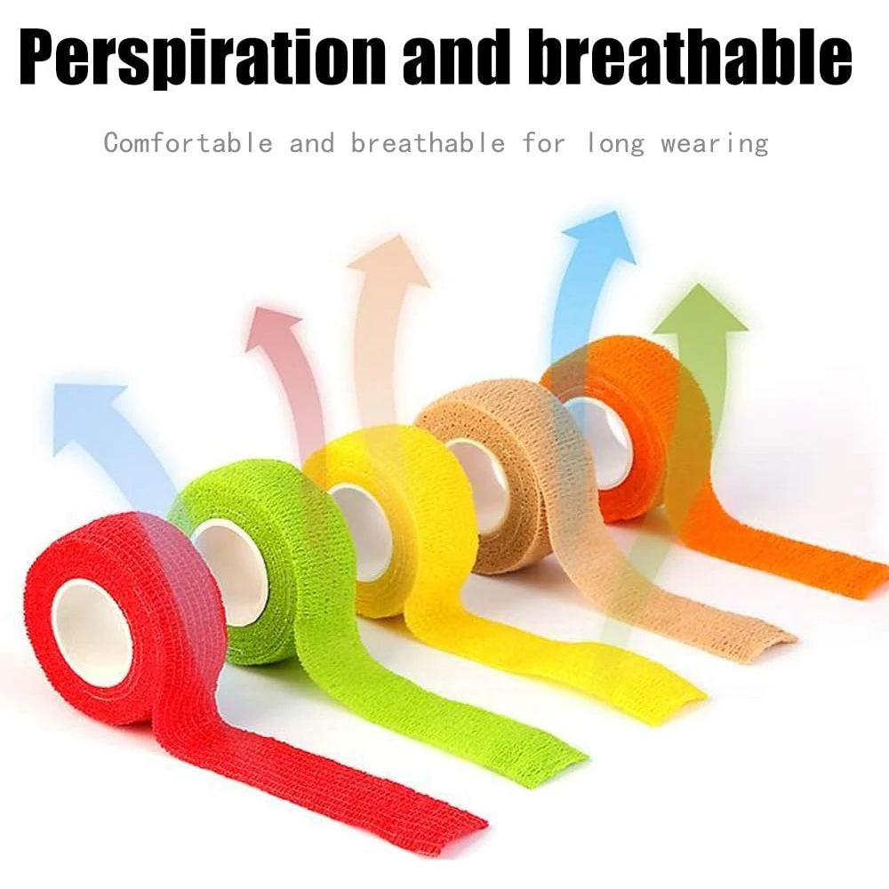1/4/6/8/12/24/48 PCS 2.5cm Tattoo Grip Bandage Cover Wraps Tapes Nonwoven Self Adhesive Finger Protection Tattoo Accessories