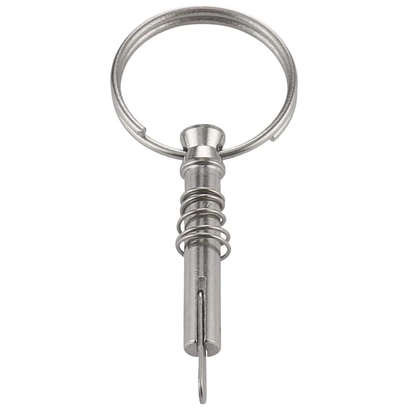 6Pcs Quick Release Pin Boat Bimini Top Pins 1/4 Inch Diameter With Drop Cam & Spring, Marine Hardware With Pull Ring