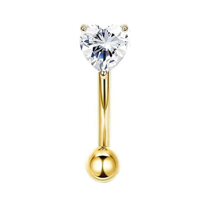 Curved Barbell Eyebrow Piercing Earring, Tragus Stud