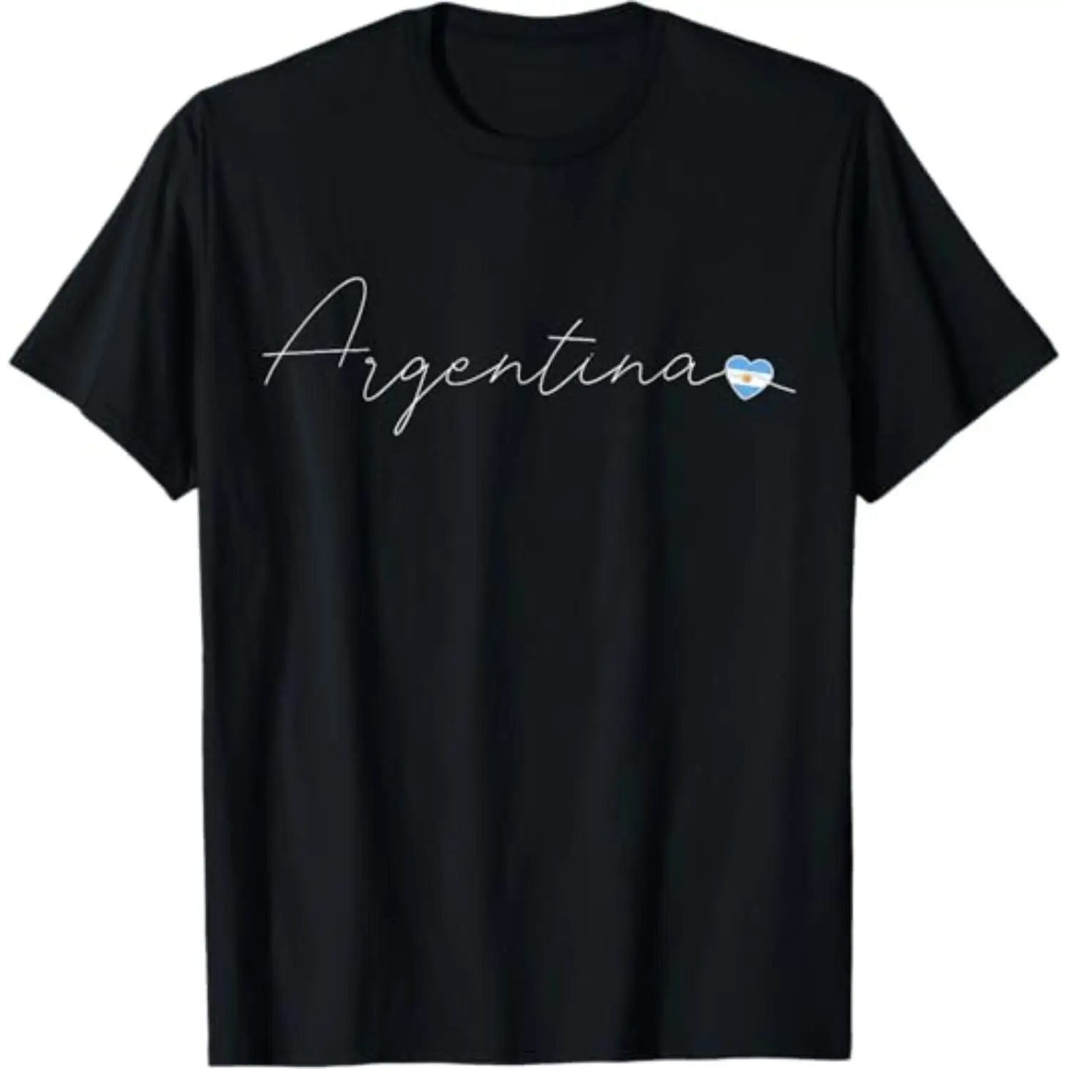 Vintage Argentina letter print crew neck women’s casual short-sleeve T-shirt, trendy Argentina flag color graphic top, summer basic oversized T-shirt for travel/vacation outfit, gift for Argentina lovers