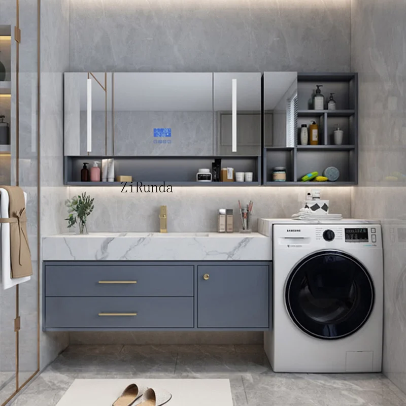 Waterproof washing machine cabinet, laundry sink cabinet, cabinet with washing machine, bathroom furniture