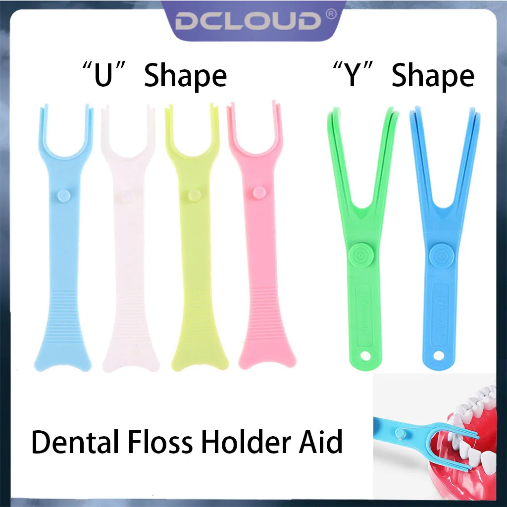 1Pc Dental Floss Holder Aid Oral Hygiene Toothpicks Holder for Interdental Teeth Cleaner Reusable Tooth Whitening Cleaning Tool