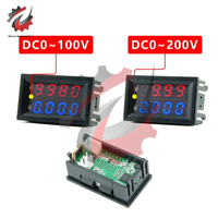 0.28 Inch DC 0-100V 10A Mini Digital Voltmeter Ammeter 4 Bit 5 Wires Voltage Current Meter Tester Blue Red Dual LED Display