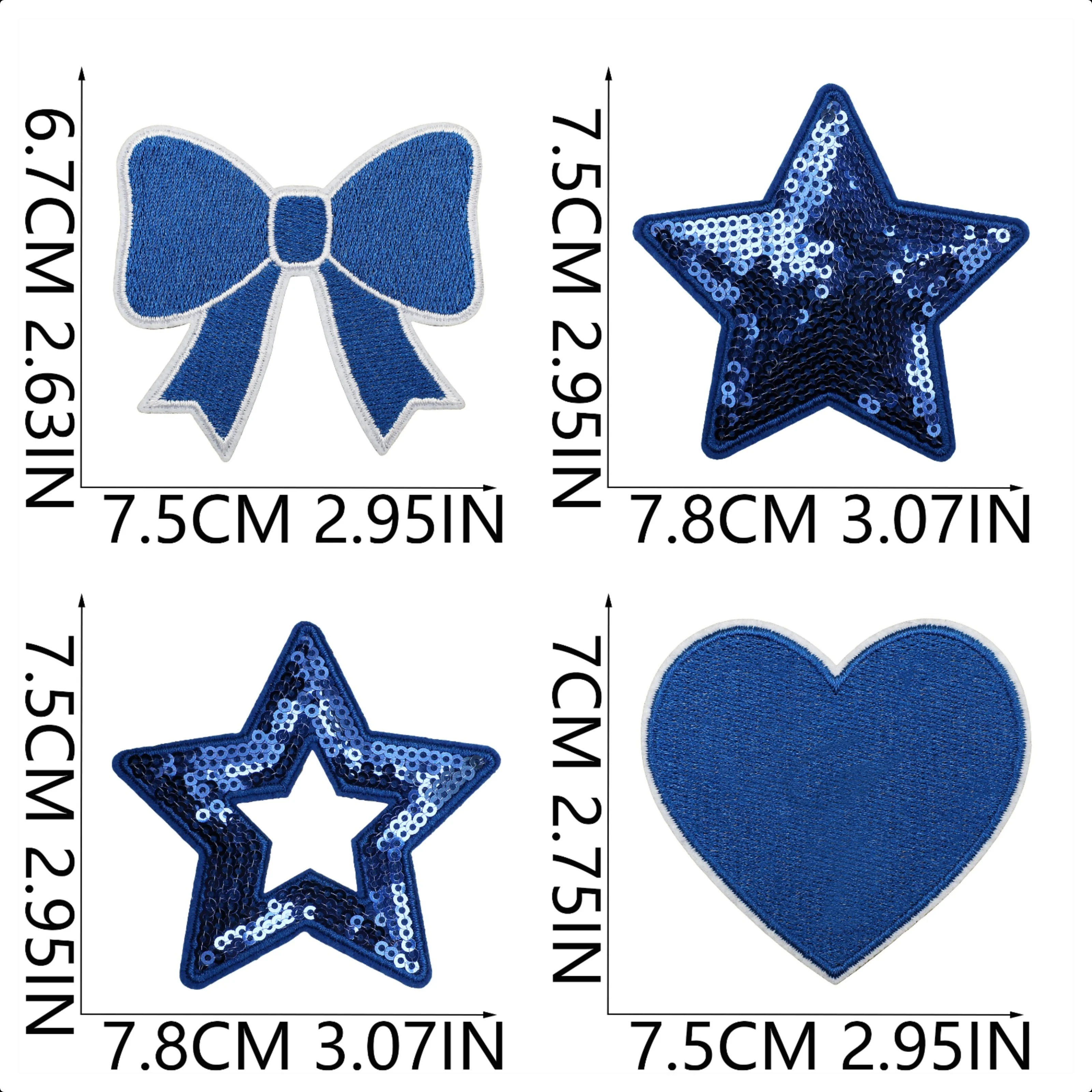 10PCS Bulk Blue Game Day Cheer - огляд і ціна Embroidery Design Love