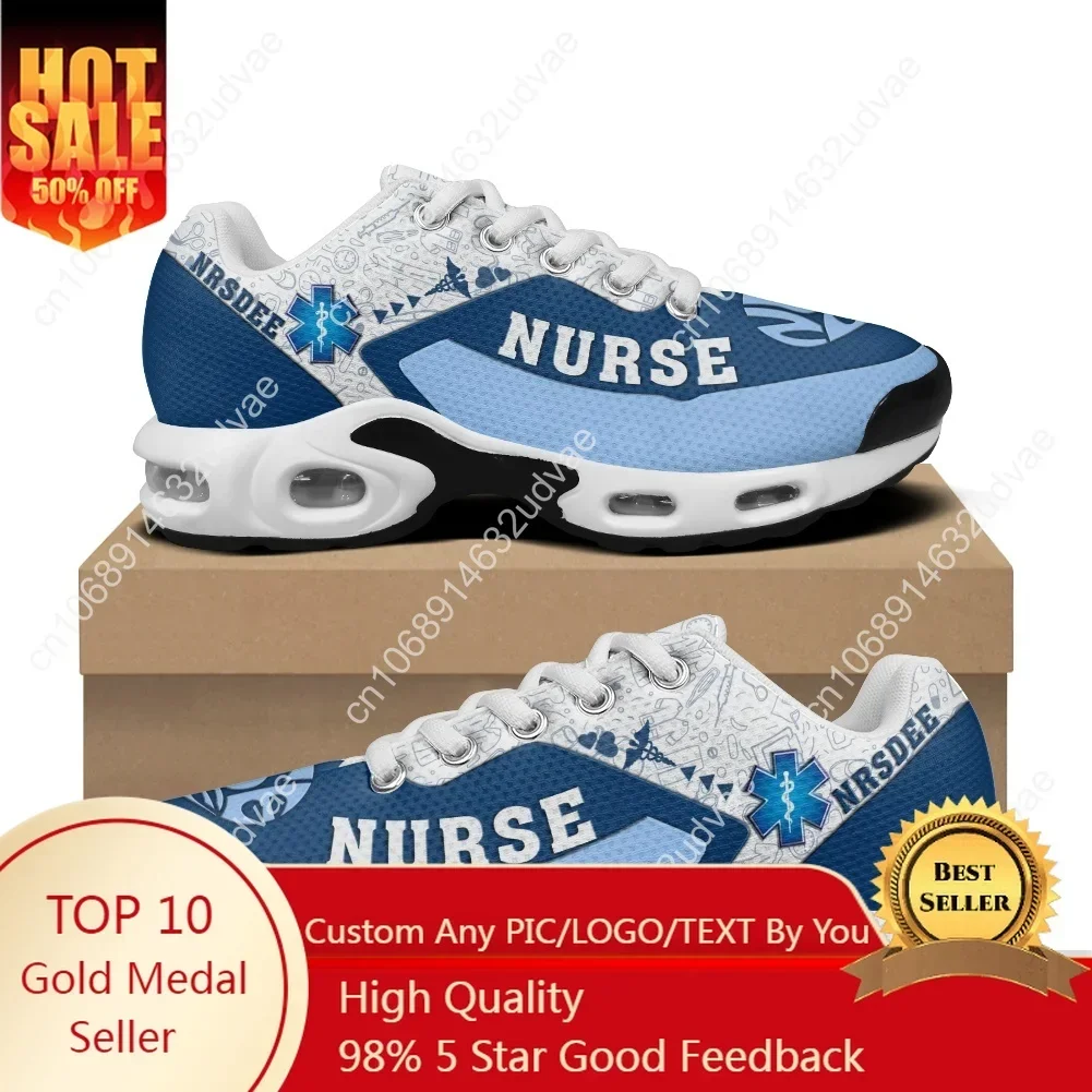 

Blue Nurse Star of Life Nurse Power Air Cushion Sneakers Mens Womens Teenager Sports Shoes High Quality Custom Mesh Sneaker