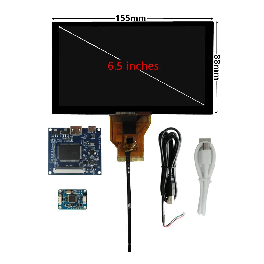 Imagem -02 - Polegada At065tn14 Lcd Screen Display Driver Placa de Controle Digitador Touchscreen Hdmi-compatível para Raspberry pi Monitor de Computador 6.5