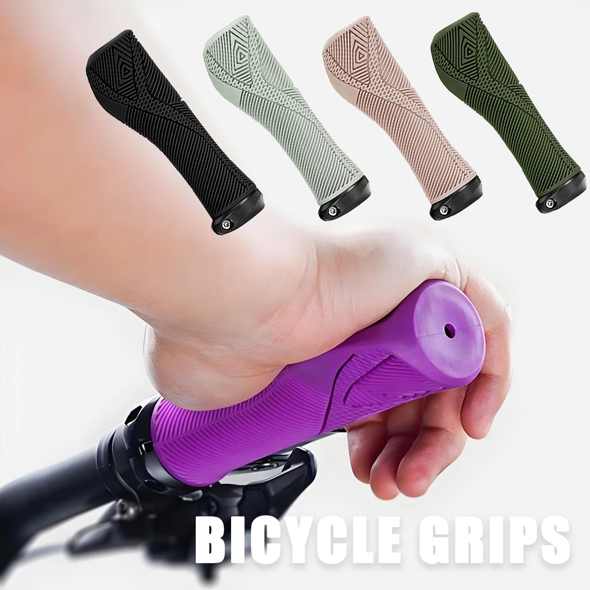 

Mountain Bike Handlebar Grips Anti-skid Comfortable Lockable Bicycle Grips Soft Rubber MTB Bike Grips Cycling Bike Parts