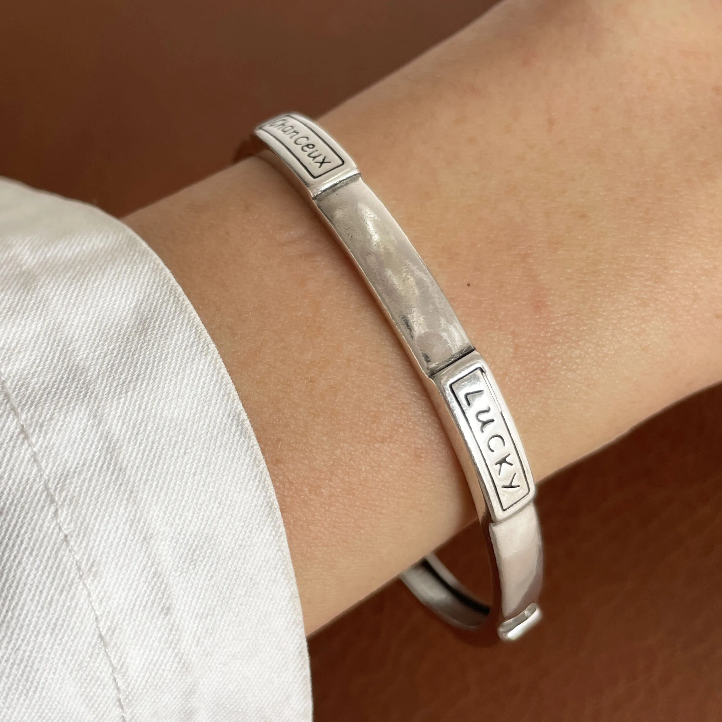 100% Solid 925 Sterling Silver Metal Bracelet for Women Vintage Handmade Simple Retro Black Stone Bracelet Birthday Gift Party image 3