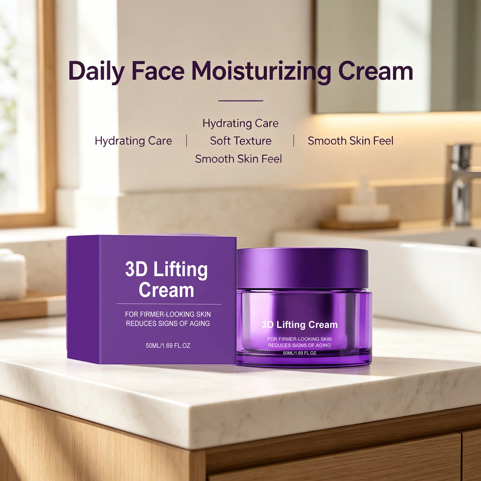 3D Firming & Lifting Cream Smoothing Skin Improve Wrinkles Tightens Sagging Skin Fast Absorption Moisturizing Relief Face Cream