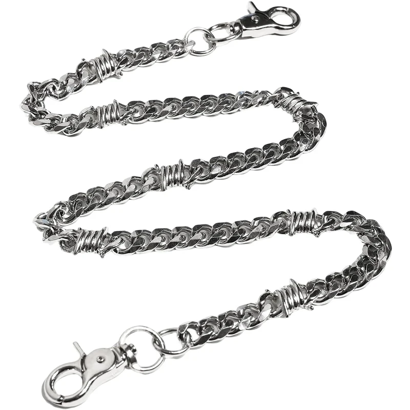 Biker Wallet Chain for Men Boyfriend, Heavy Duty Pocket Chain with Round Clasp, Men Chains for Jeans, Pants Clothing Accessories