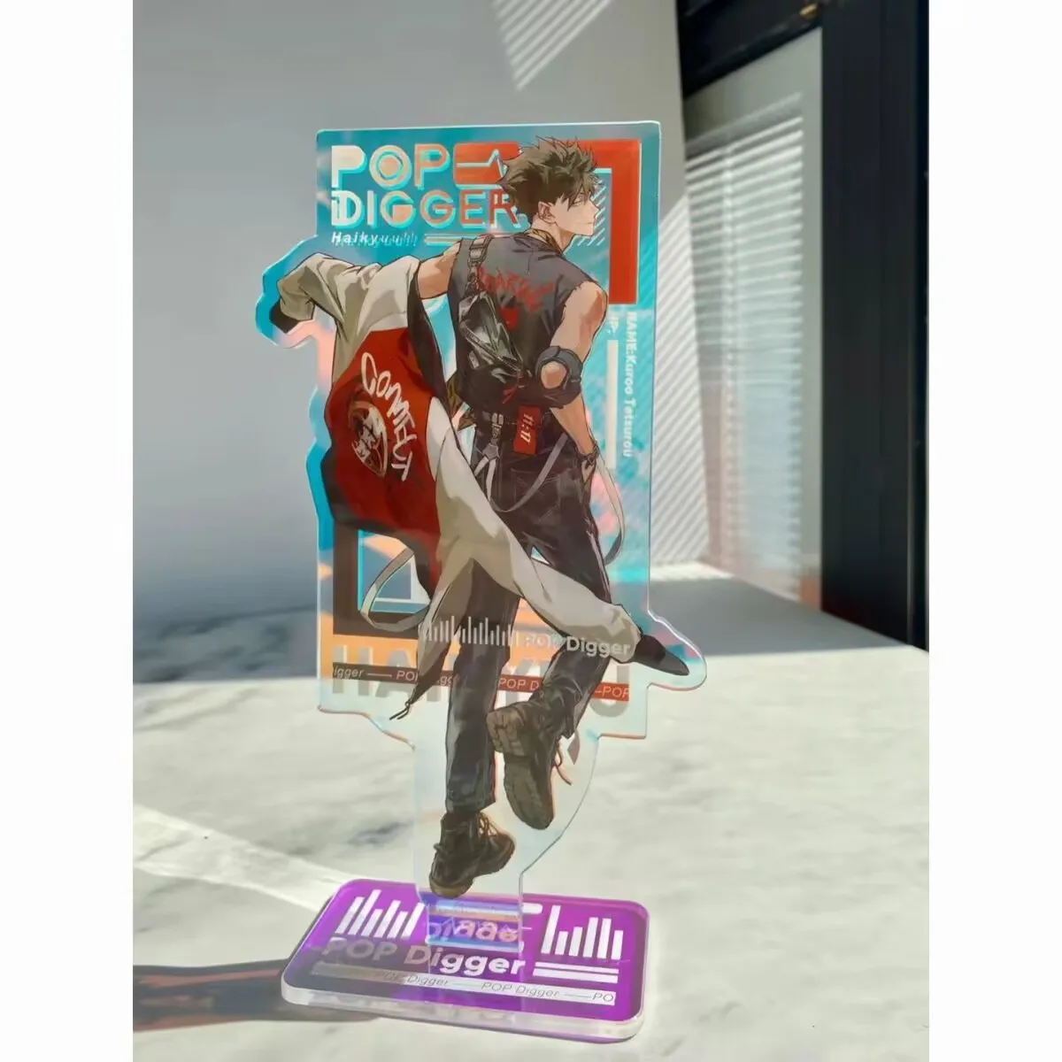 12cm "하이큐!! "세련된 검은 꼬리" 고품질 아크릴 스탠딩 사인 친구와 가장 친한 친구를위한 데스크탑 장식 선물