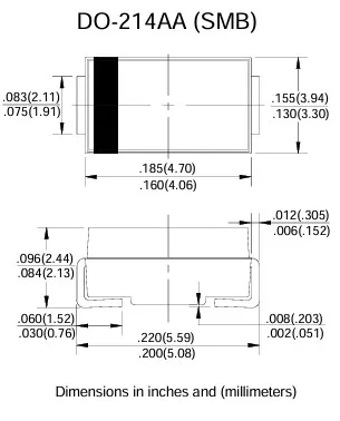 50PCS RS1M diodo a recupero rapido SMB 1A 1000V ASEMI diodi nuovi di zecca