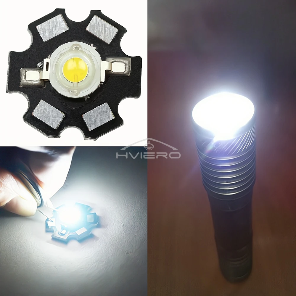 10X20mm 3V 1W 3W ชิปลูกปัดสีขาวสีแดงสีฟ้าสีเขียว LED ลูกปัด Emitter หลอดไฟ LED ไดโอดโคมไฟ Star Min ฮีทซิงค์
