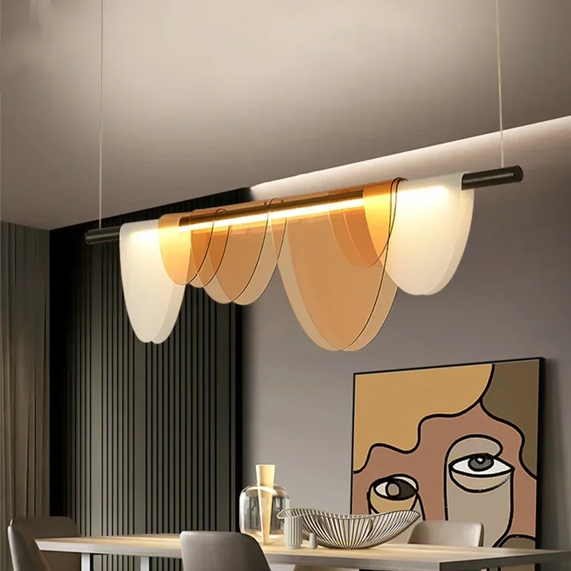 

Nordic Glass Lustre Pendant Lights Blue Amber Acrylic Hanging Lights for Bedroom Dinning Room Home Decoraction Luxury