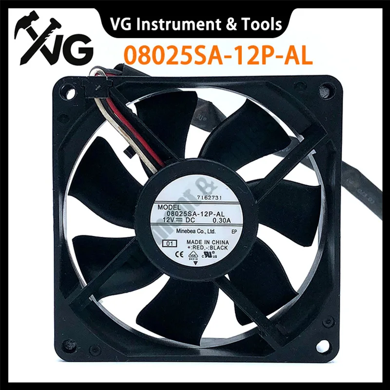 New For 08025SA-12P-AL NMB 8025 DC12V 0.3A 8CM 80X80X25mm Cooling Fan for Projector,Dual Ball Bearing
