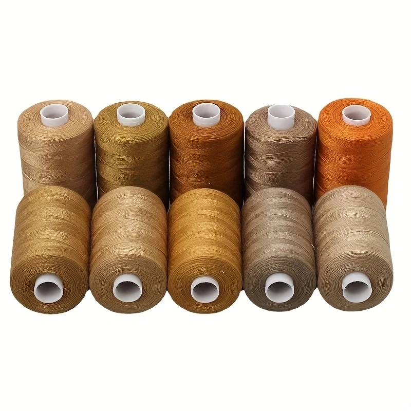1box/10 Boxes Sewing Thread Polyester Threads for Sewing Needlework Quilting Overlock Embroidery Hand Repair Thread Brown Series