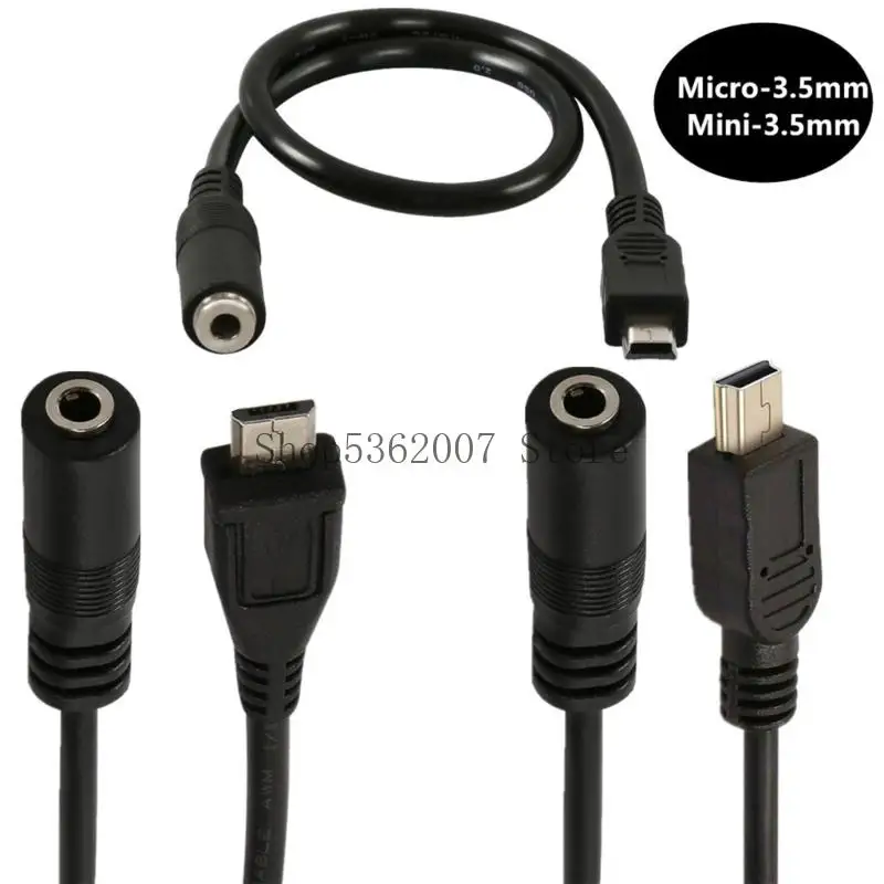 محول صوتي قصير الحبل micros usb ذكر إلى موصلات أنثى 3.5 ملم للمنزل 40JB