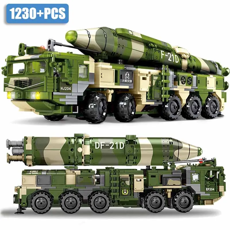 

Military 1230pcs Missile Launcher Truck Building Blocks MOC Anti-ship Ballistic Missile Assemble Bricks Set Toys For Children