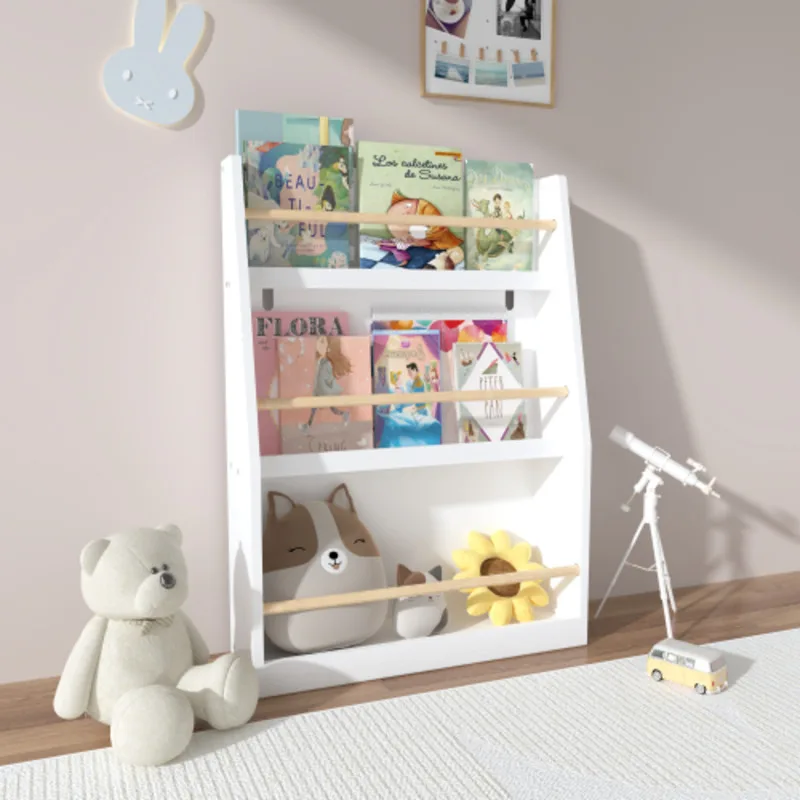 

3 Tier Kids Shelf Kids Book Rack Helps Keep Bedrooms Playrooms And Classrooms Organized White Simple White Easy To Clean