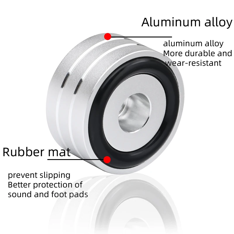 4PCS HIFI DIY Aluminum Speaker box Spikes Stand Feet Pad Amplifier DAC Decoder Audio Computer rubber buffer Floor Foot Nail