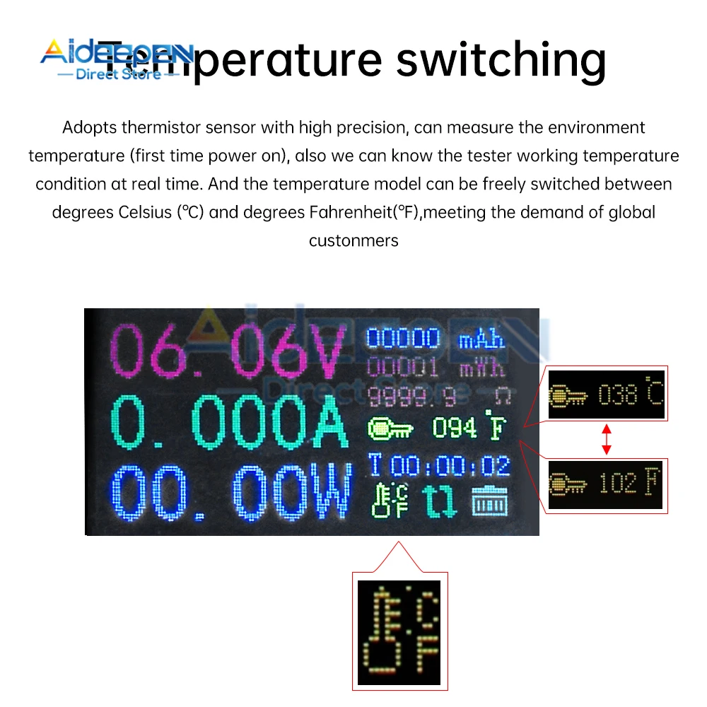 13 in 1 USB Tester DC Digital Voltmeter Amperimetro Current Voltage Meter Amp Volt Ammeter Detector Power Bank Charger DC 4-30V