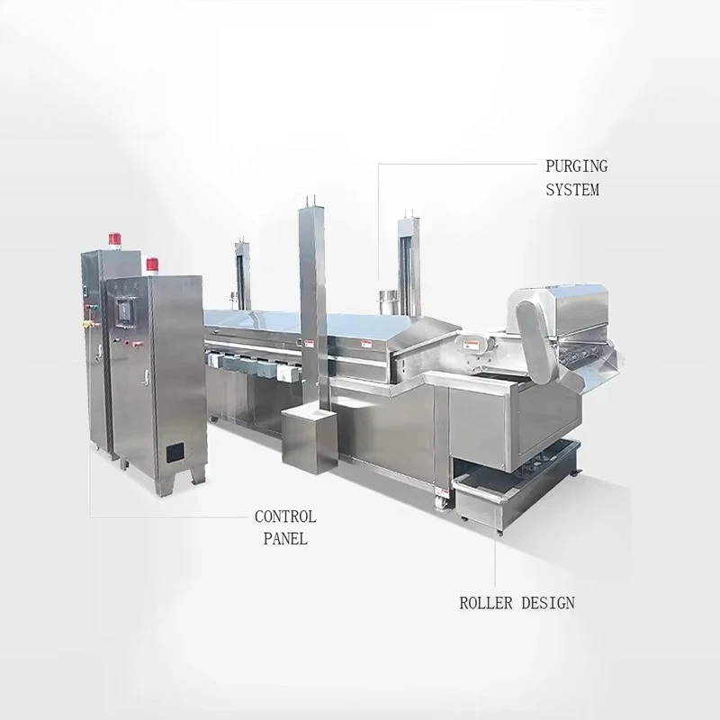 Customized Industrial Automatic Potato Crispy Chips French Fries Continuous Deep Fryer Groundnut Frying Machine