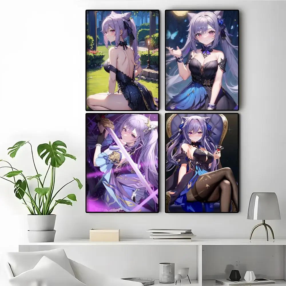 Genshin Impact Keqing Gift For Best Friend PVC Art Poster Budget Friendly Prints Poster