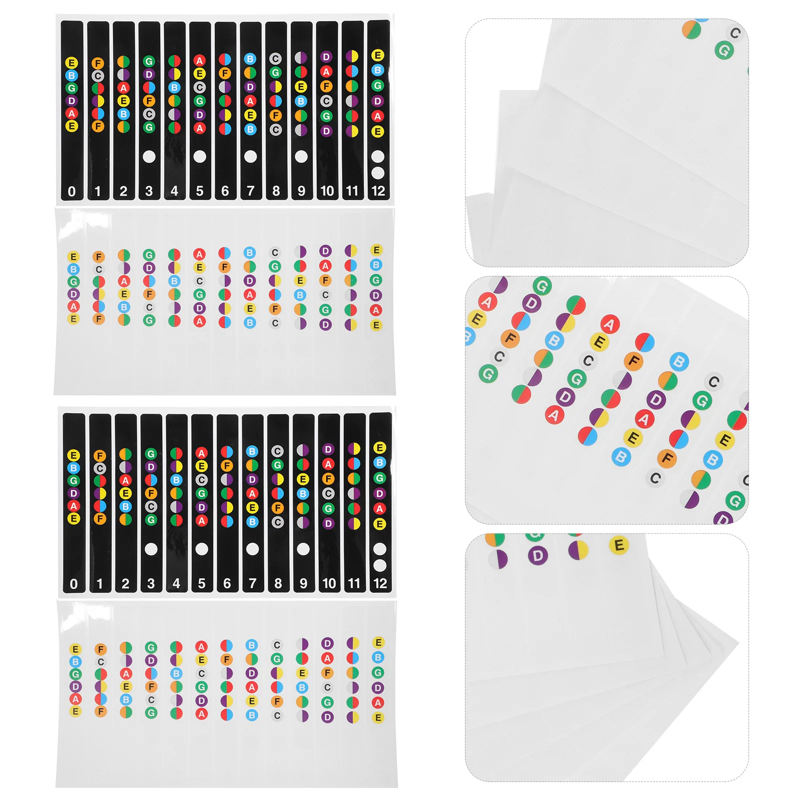 

10pcs Guitar Stickers Durable Note Sticker For Fretboard Easy Stick Remove No Residue Long Lasting Fretboard Notes Guitar