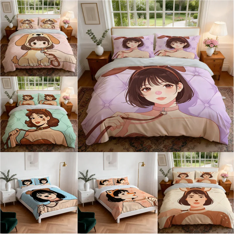 Housse de couette imprimée Euphoria Season 3 Woof Woof Girl, housse de couette en microfibre de qualité supérieure, décoration élégante pour la maison, pour chambre à coucher, dortoir