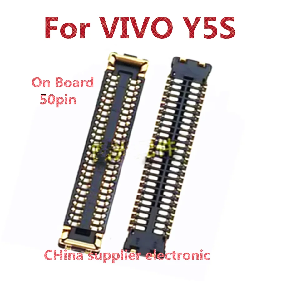 10pcs-100pcs For VIVO Y5S Mobile phone tail plug motherboard cable seat connection buckle FPC connector On Board Flex 50 pins