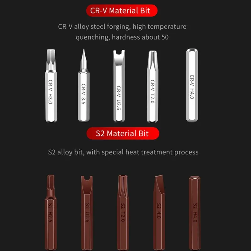 AIRAJ Screwdriver Set Precision Screwdriver Torque Multi-specification S2 Batch Of Laptop Manual Repair Tools With Storage Box