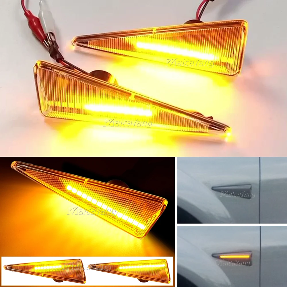 Clignotant Latéral ociamique à LED pour Renault Megane MK2 CC Espace MK4 Scenic MK2 Wind Avantime Thalia 2, 2 Pièces