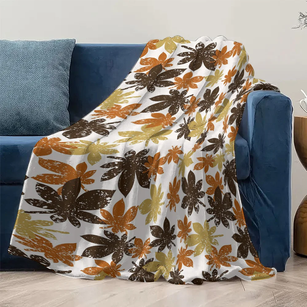 فو الفراء رمي بطانية الخريف الخريف ندفة الثلج طباعة مريحة لينة بطانية قطيفة ل أريكة سرير الديكور هدية