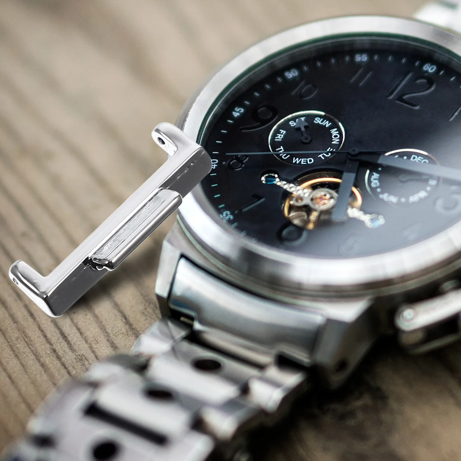 

2Pcs Professional Metal Watchband Connectors Sturdy Lightweight for Multiple Tasks Watch Strap Connector Watchband Connector