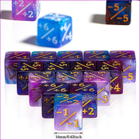 10Pcs D6 Dice 6 Side Counters +1/-1 Square Digital 16mm Cube for Kids Funny Table Board Gaming Math Teaching Arithmetic Toys