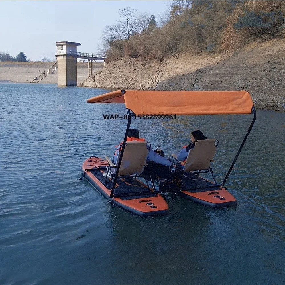 Catamaran Style Inflatable Boat with Extra Stability for Water Sports and Family Fun