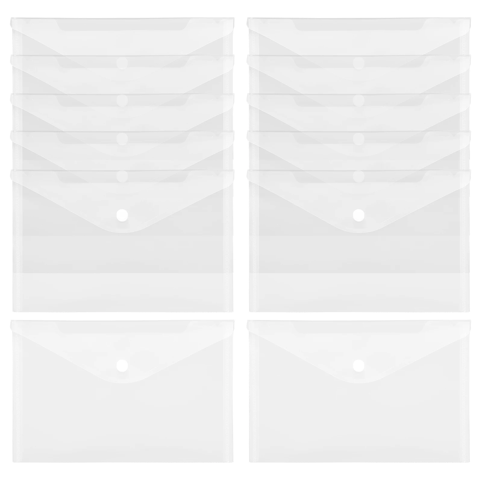 

12pcs A5 File Wallet Pvc Document Folder Waterproof File Storage Bag For Office School Legal Papers Receipts Organizer